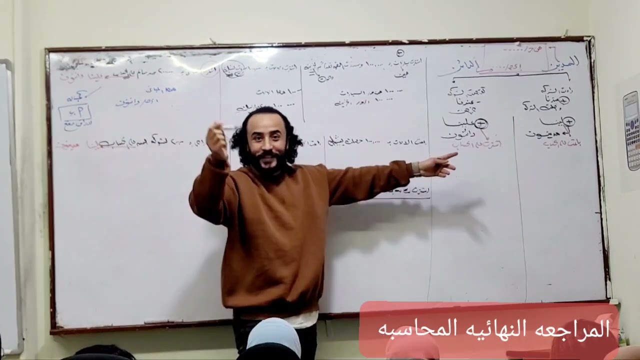 المحاسبه الماليه شرح نص المنهج كل القيود اليوميه ومعادله المركز المالي