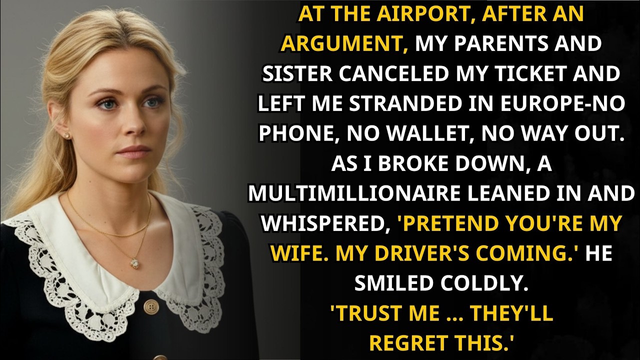 At the airport, they abandoned me; a billionaire whispered a lie  Trust me    they'll regret it!