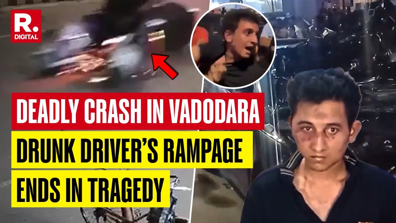 Vadodara Horror On Cam: Drunk Driver Mows Down Woman, Screams 'Another Round'