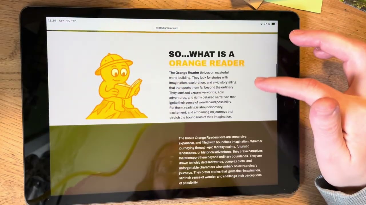 Trying the Read your color quiz 