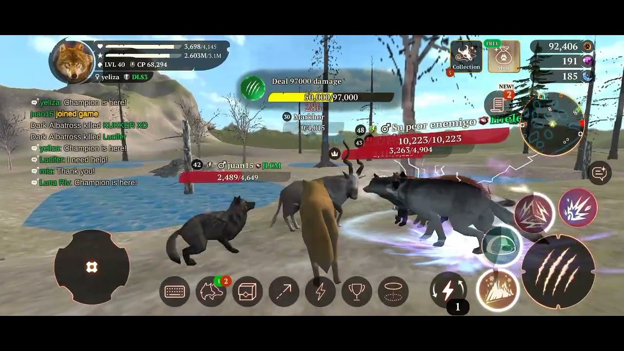 Jugando the wolf me enfrente a los animales más feroces 😰🤯