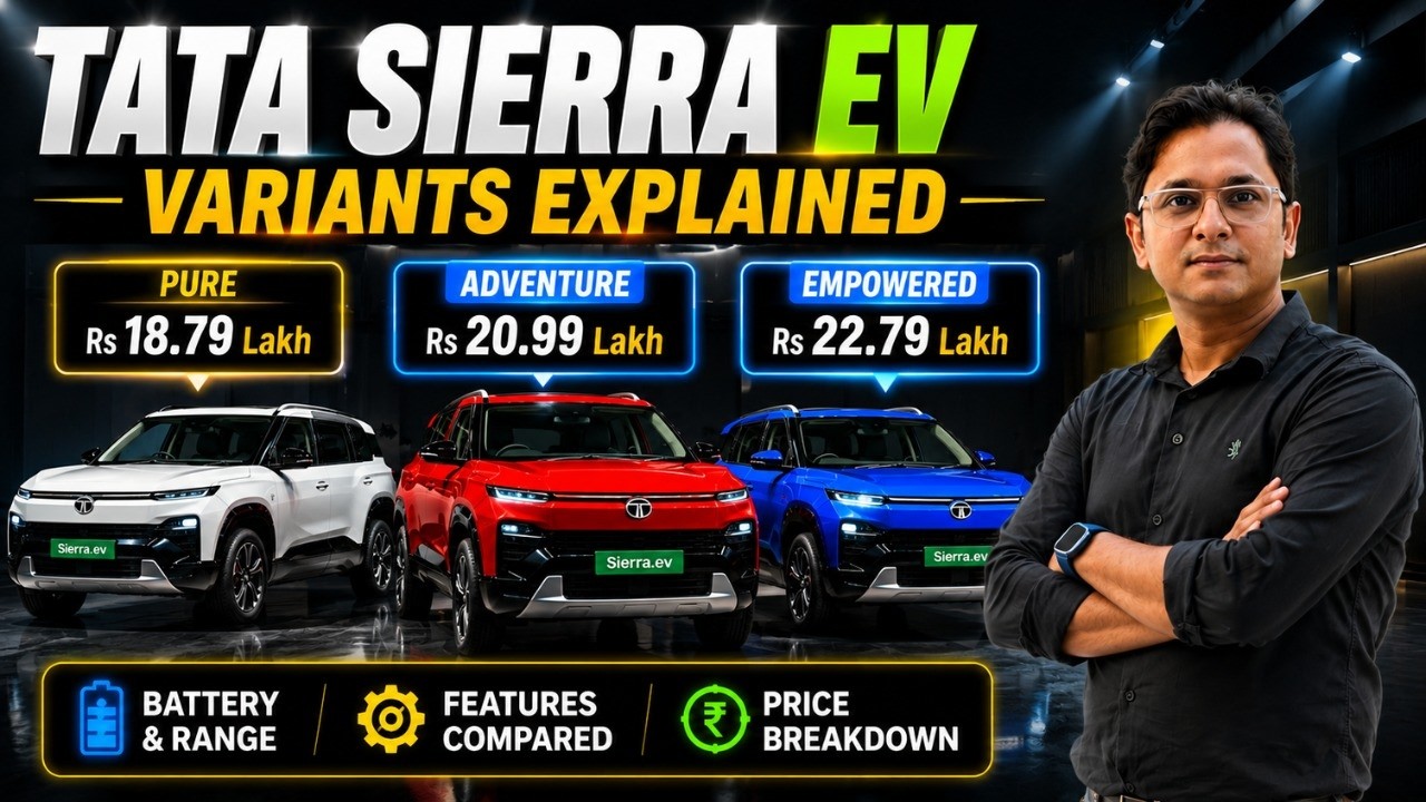Tata Sierra EV Variants Explained | Best Variant to Buy? Adventure vs Empowered vs AWD | Full Review
