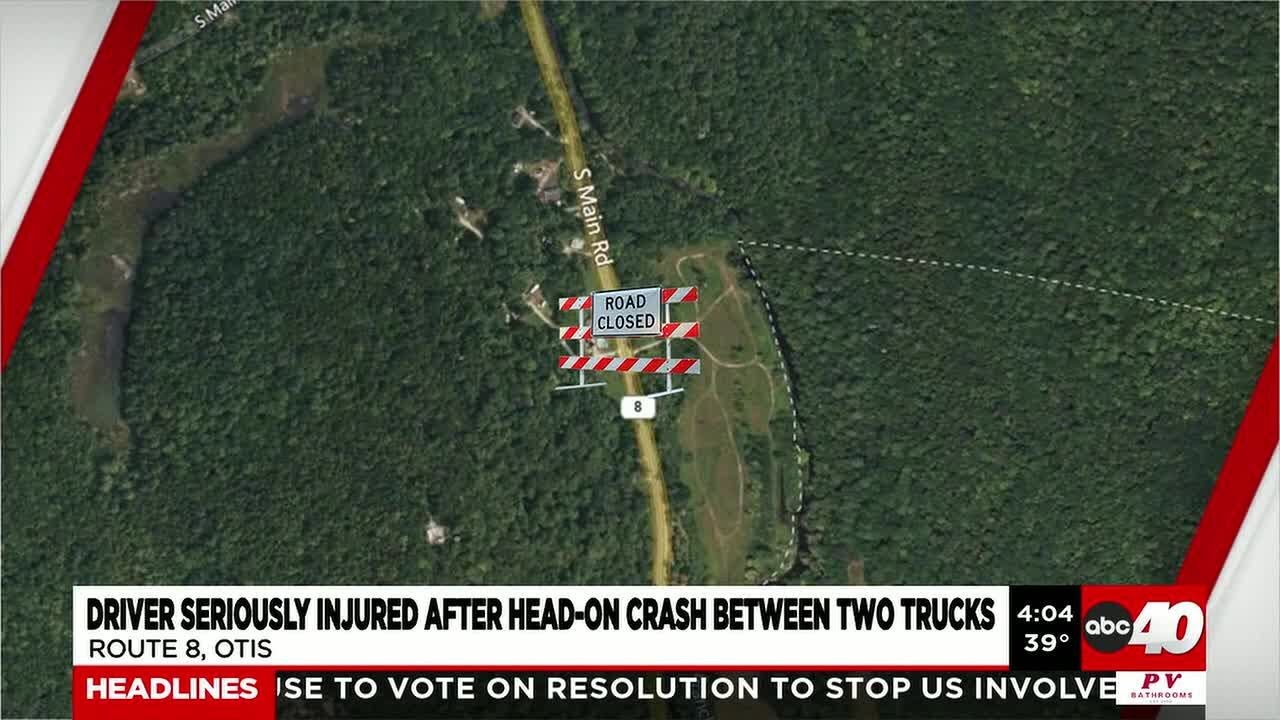Driver seriously injures after head-on crash between two trucks