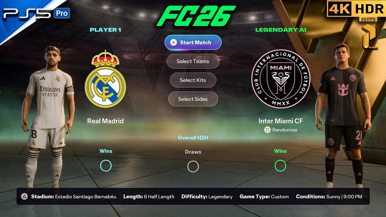 Real Madrid vs Inter Miami – European Giants vs MLS Stars | FC 26 PS5 4K HDR #fc26 #ps5 #messi #4k
