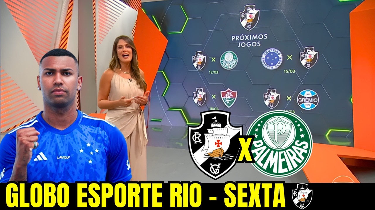 GLOBO ESPORTE RIO | SEXTA | VASCO BUSCA VOLANTE NO MERCADO E RENATO GAÚCHO PASSA NOMES | VASCO E+