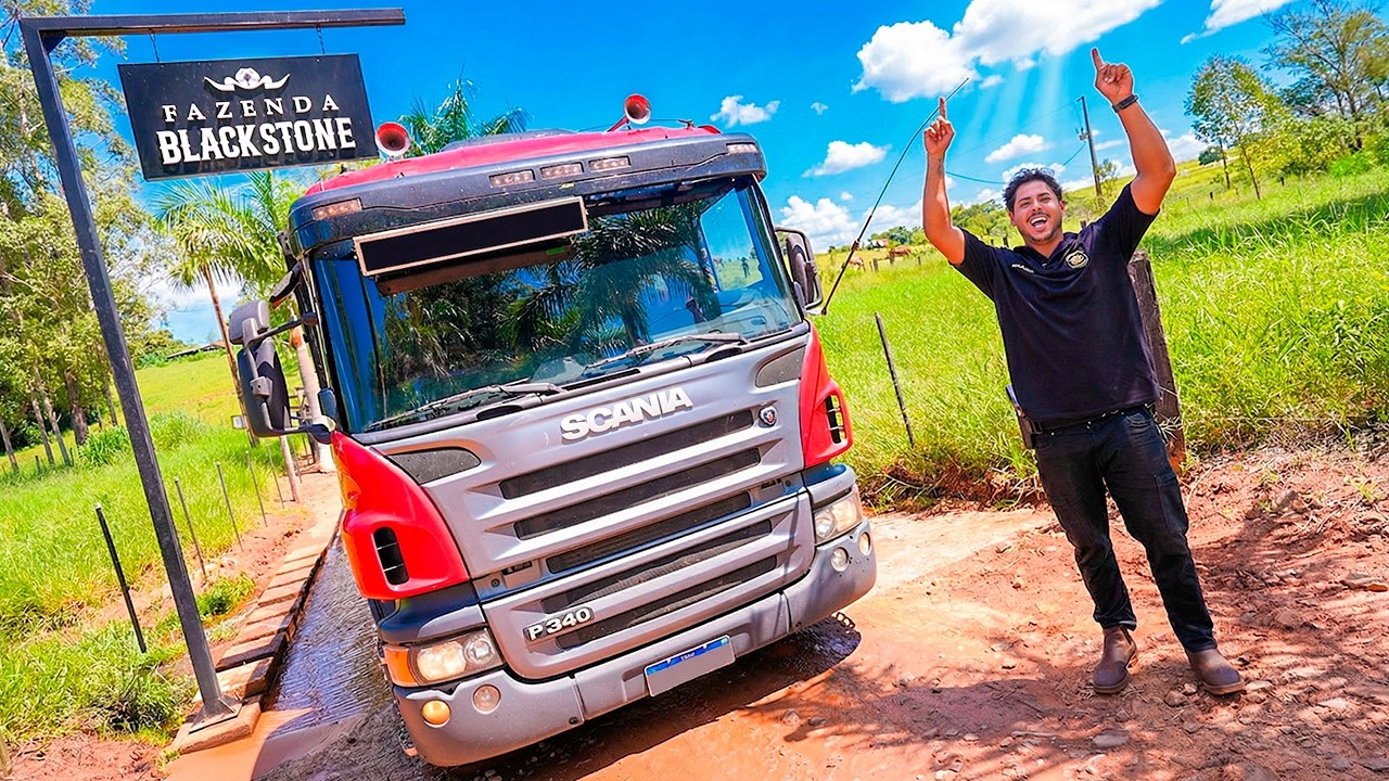 CHEGOU DOIS CAMINHÃO LOTADO DE BOIS NELORE NA FAZENDA