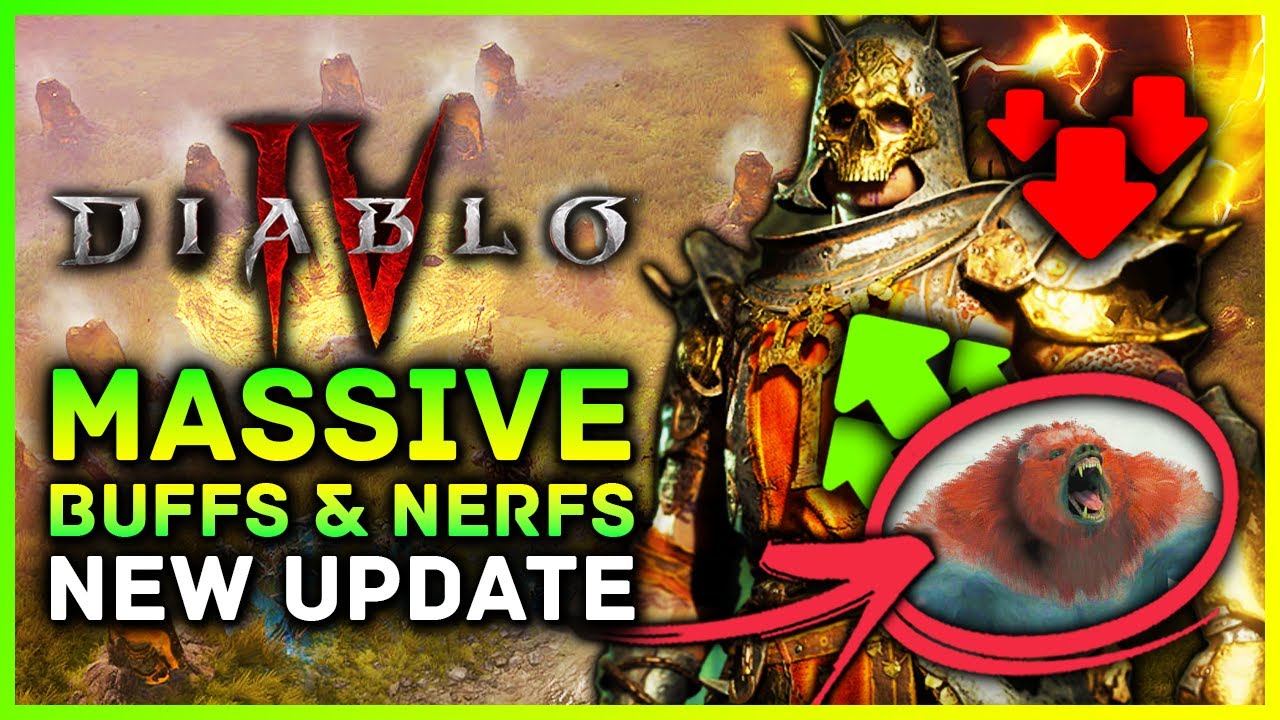 Diablo 4 Massive Class Nerfs & Buffs Patch Update - Twisting Blade Rogue, Arc Lash Sorcerer & More