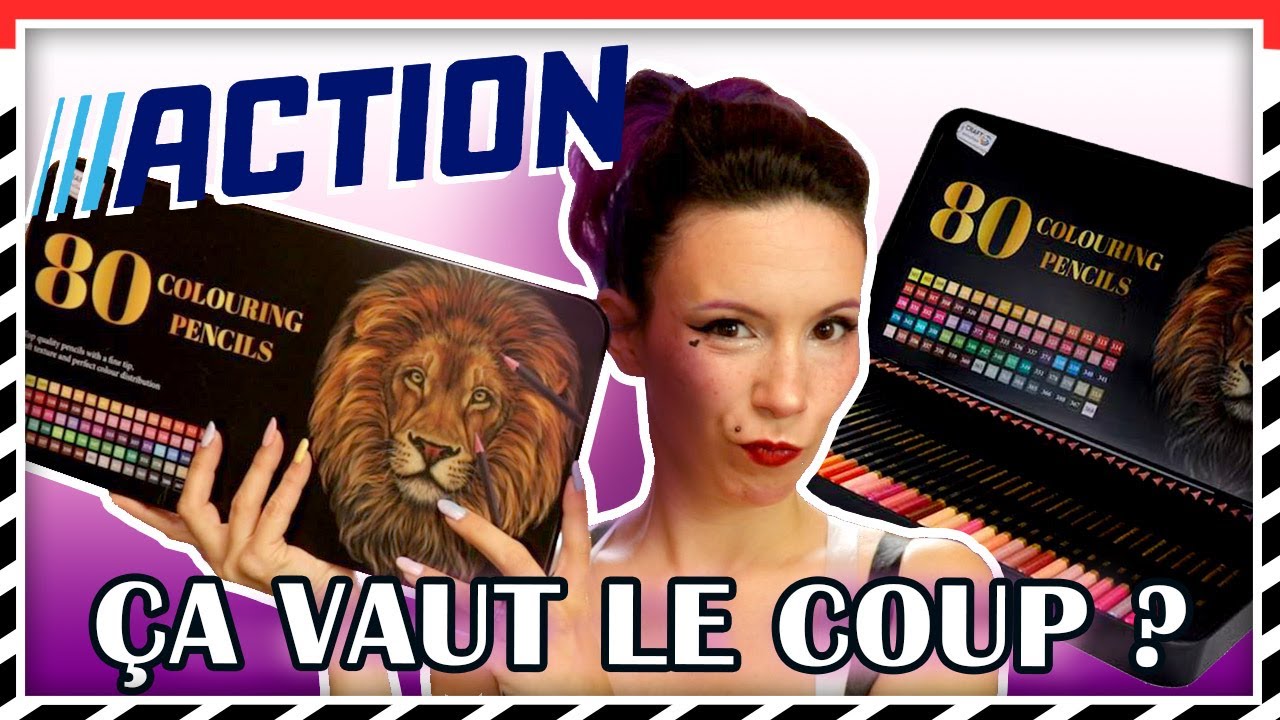 HAUL ACTION 🌟 I 🎨Crayons 80 Couleurs I TEST SWATCH ET ILLUSTRATION I De bon crayons ?? 🤔