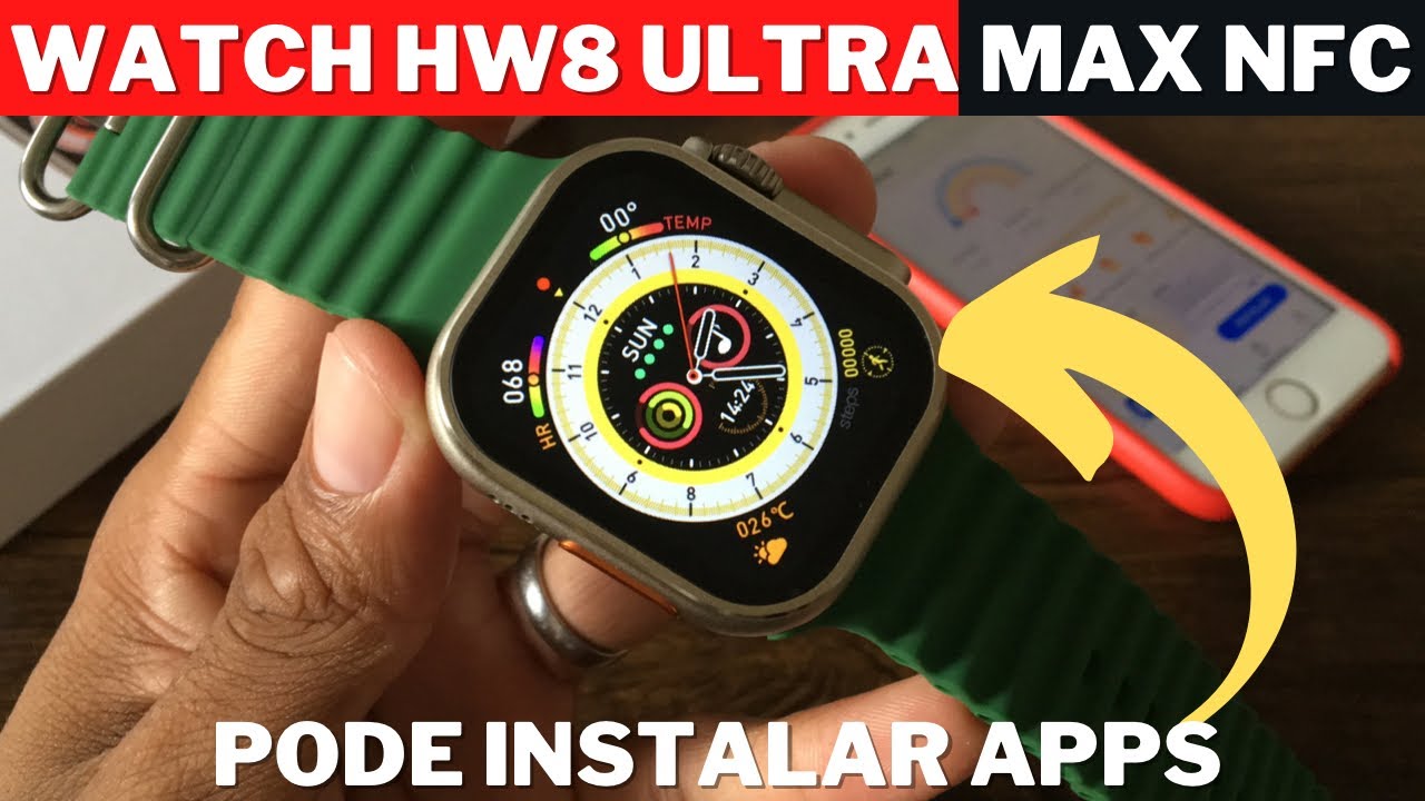SMARTWATCH HW8 ULTRA MAX - UNBOXING E REVIEW COMPLETO. NFC E COMANDO DE VOZ AVANÇADO.