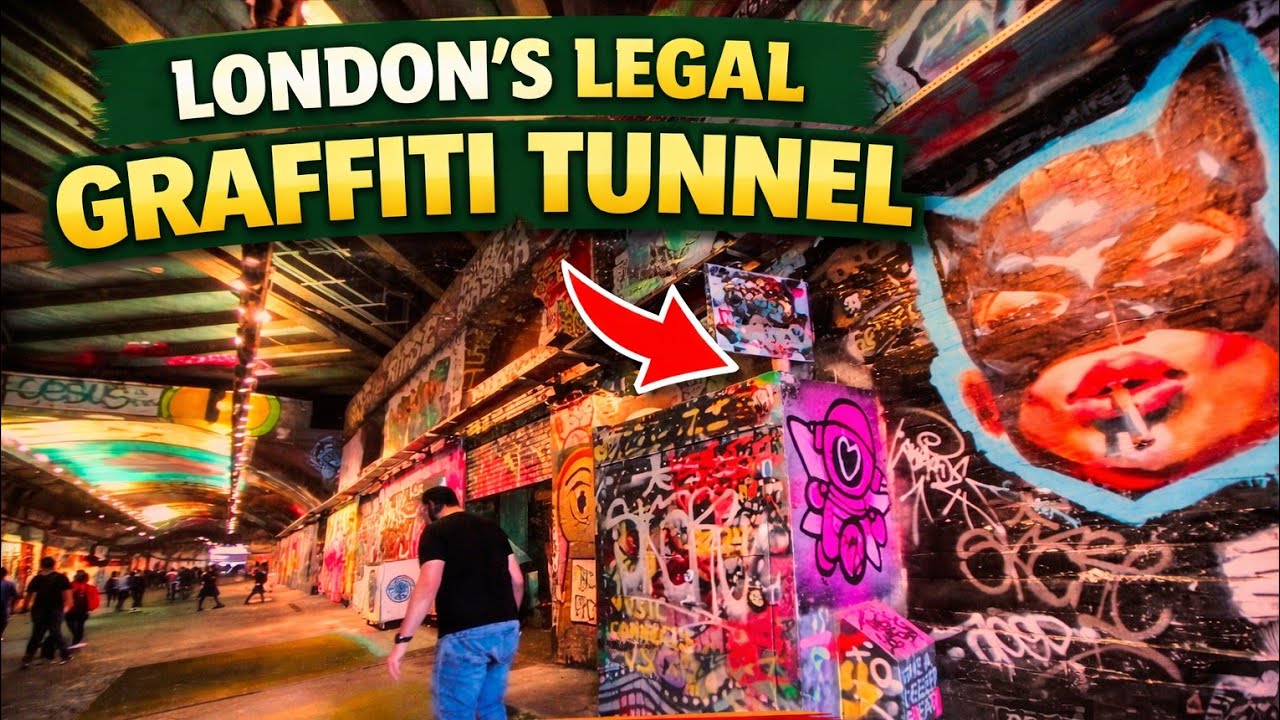 Leake Street Archers | London's LEGAL Graffiti Tunnel 4K