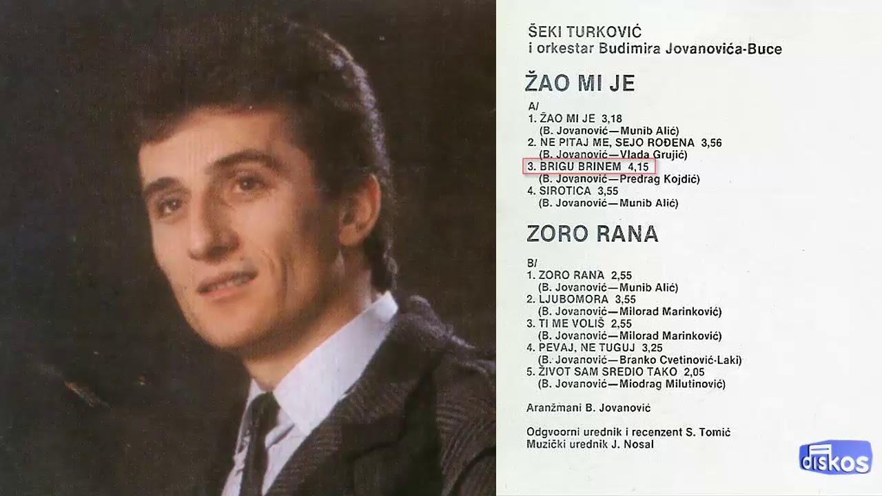 Seki Turkovic - Zao mi je - (Audio 1986) - CEO ALBUM
