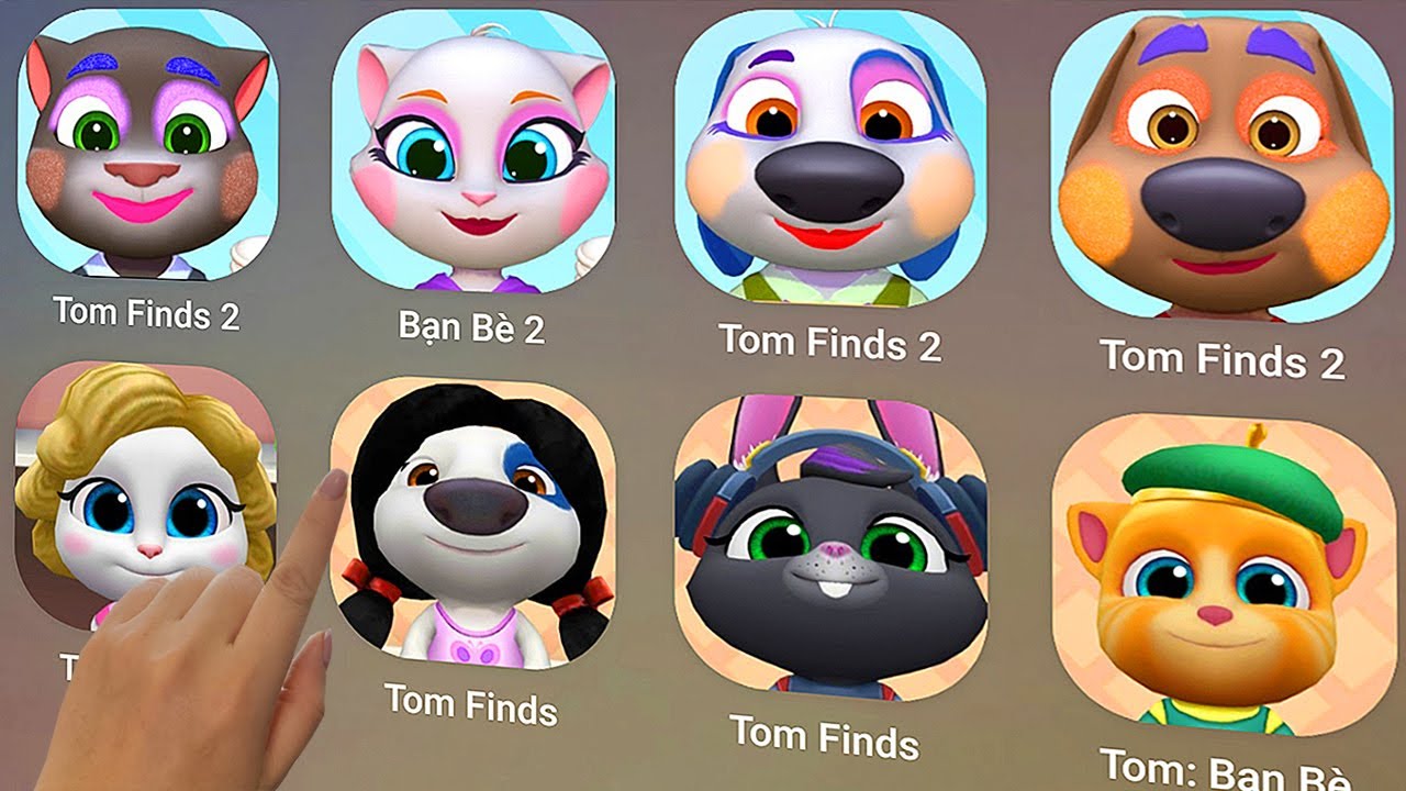 My Talking Tom Finds vs My Talking Tom Finds Discover the cute family and their mischievous games 😘