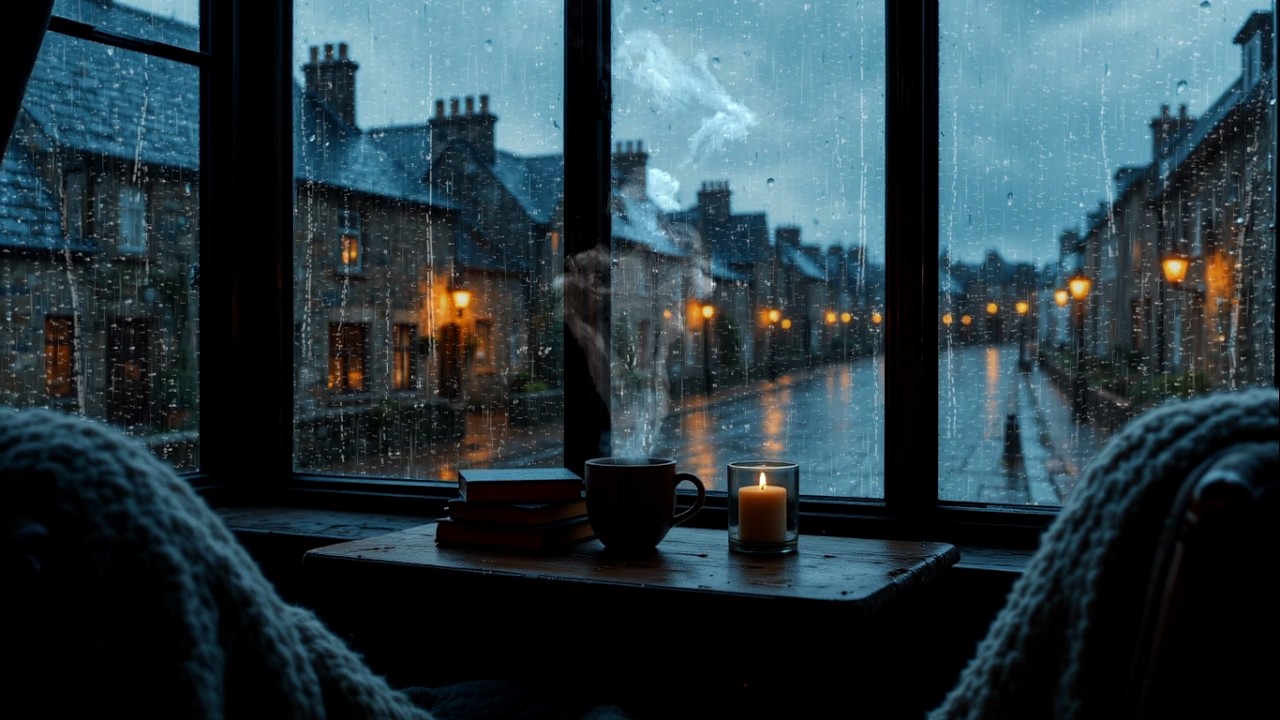 Gentle Rain at the Window 🌧️ A Calm Night to Rest Your Mind | Soothing Rain Sounds for Relaxation