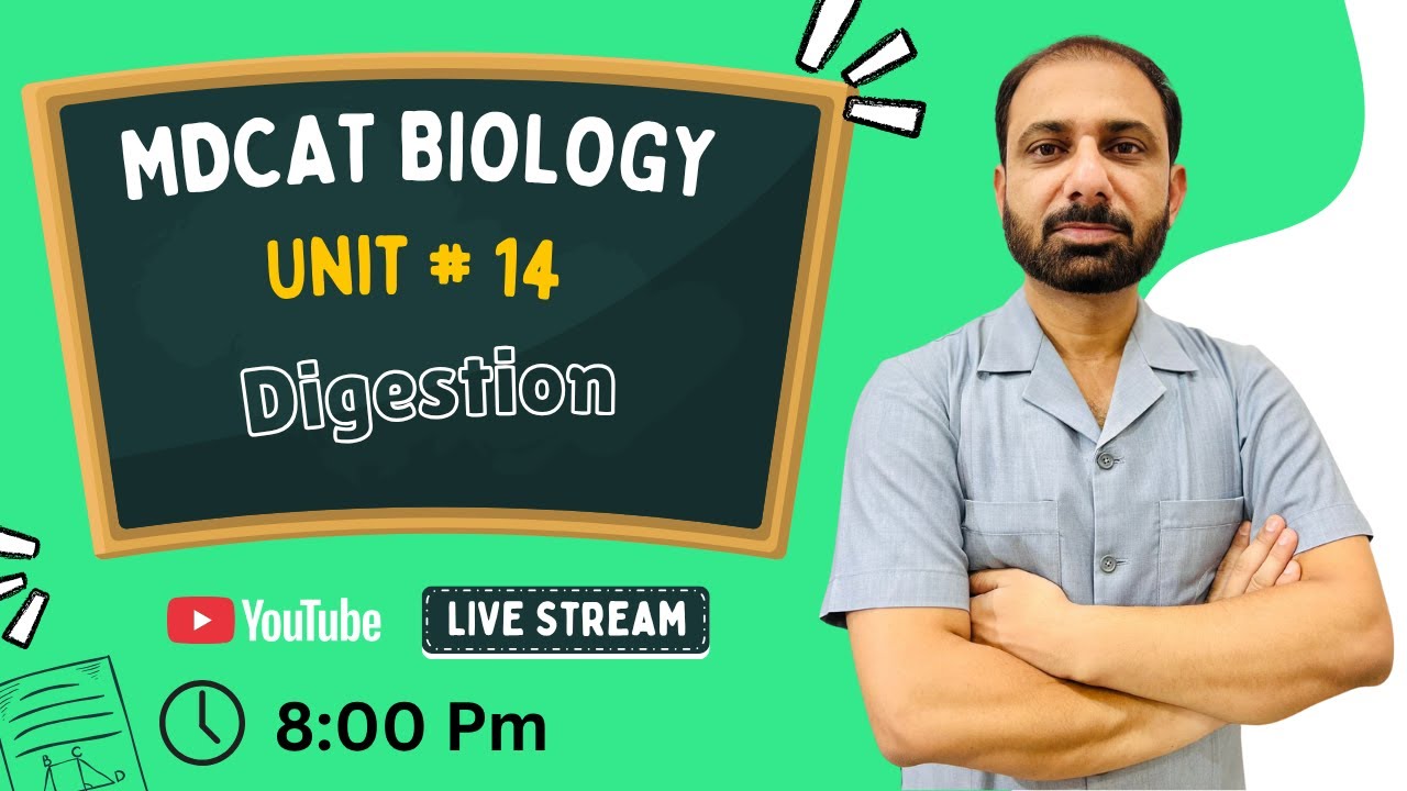 MDCAT Biology Session | Unit # 14 | Digestion |  Dr Sohail