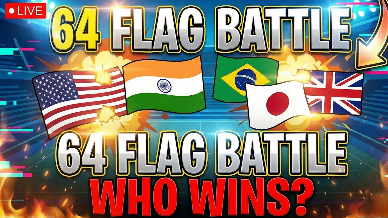 Can YOUR Country Win? 🏆 64 Flag Battle Royale LIVE — 24/7 Non-Stop Wars
