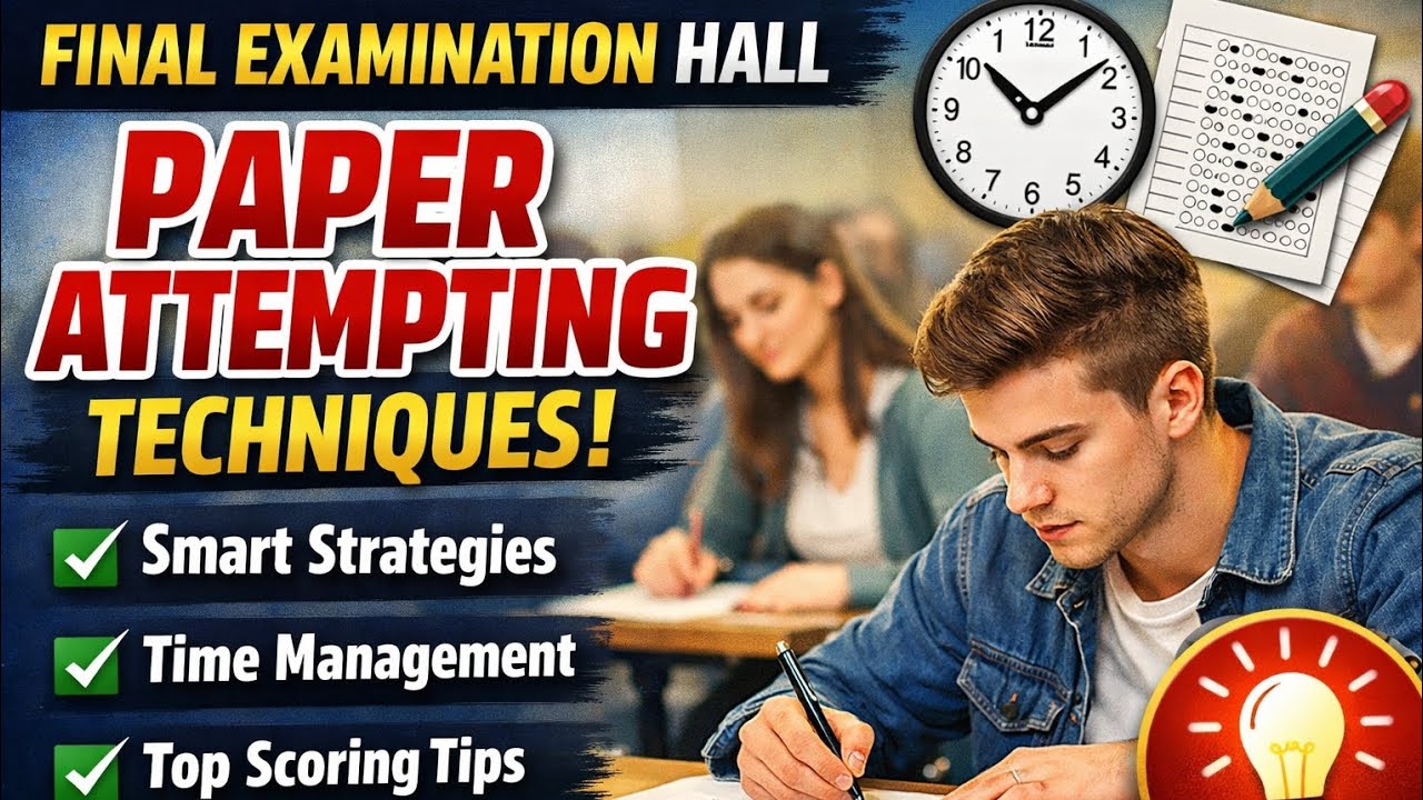 FINAL EXAMINATION HALL PAPER ATTEMPTING TECHNIQUES WITH STRATEGIES FOR SUCCESS