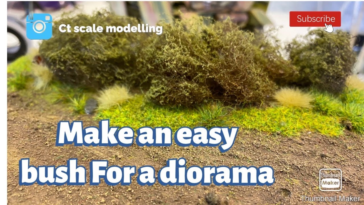 Make an easy shrub  for a diorama #plant #dioramabuilder