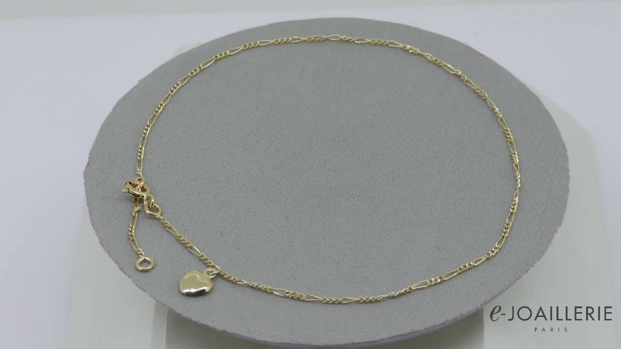 www.e-joaillerie.com – Chaine de cheville en or jaune 18 carats 