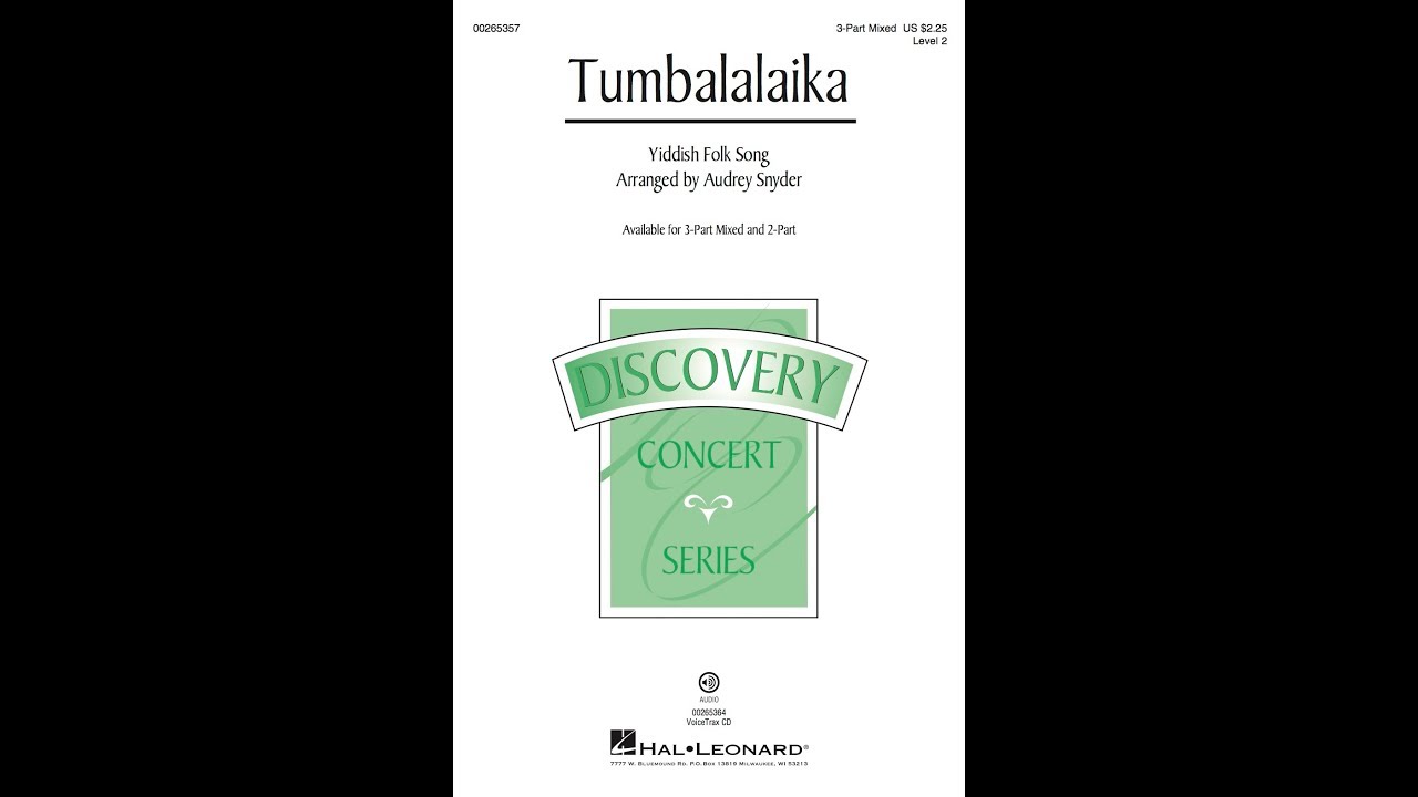 Tumbalalaika (3-Part Mixed Choir) - Arranged by Audrey Snyder