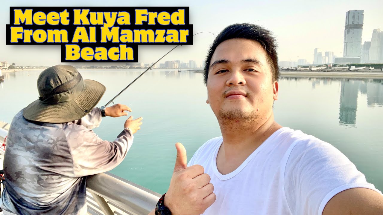 Meet Kuya Fred at Al Mamzar Beach |Fishing Moves by Kuya Fred 😅