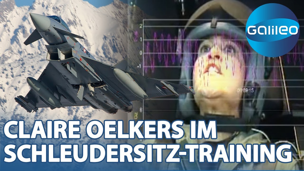 Schleudersitz-Training: Hält Claire Oelkers den g-Kräften stand?