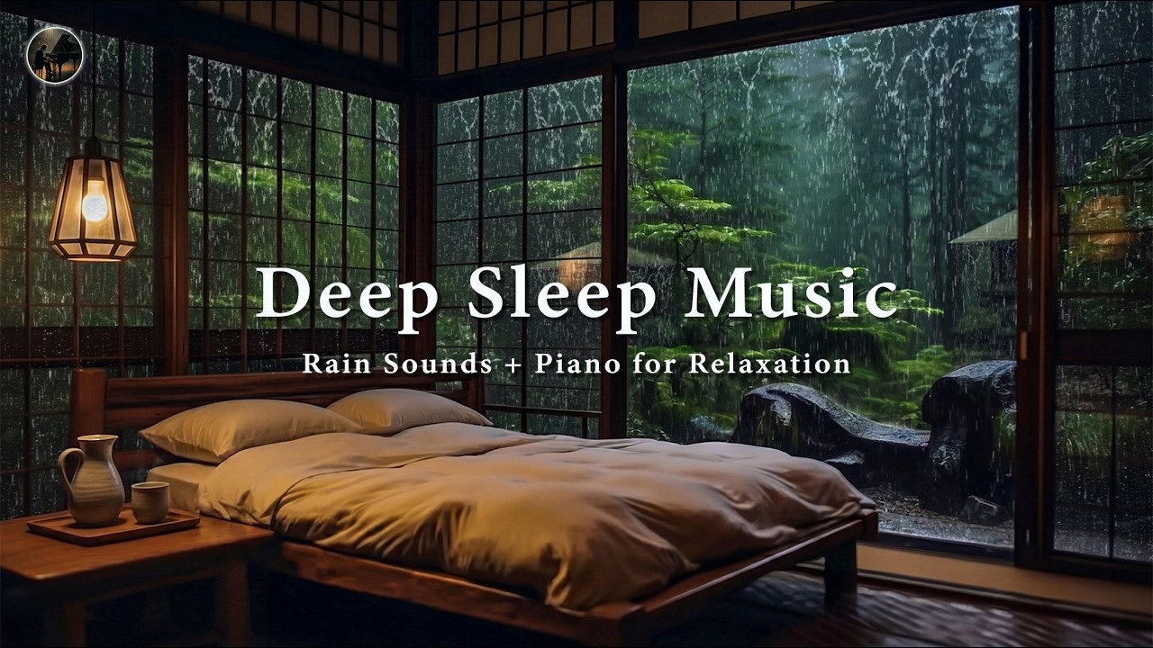 Relaxing Piano with Rain Sounds for Deep Sleep, Insomnia Relief, Healing Anxiety and Depression