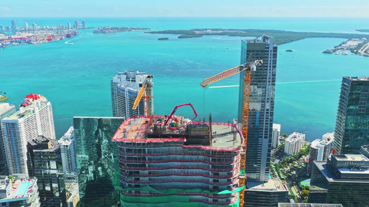 Construction Milestone: Cipriani Miami Hits Level 62 of its 84-story tower.