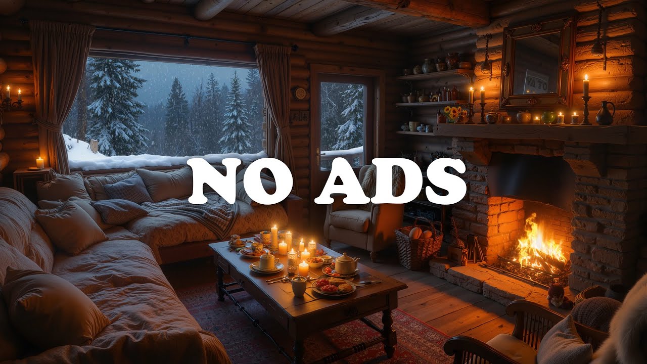 Fall Asleep Fast 🔥 Cozy Cabin in a Snowstorm  Peaceful Fireplace Sounds for Deep Relaxation