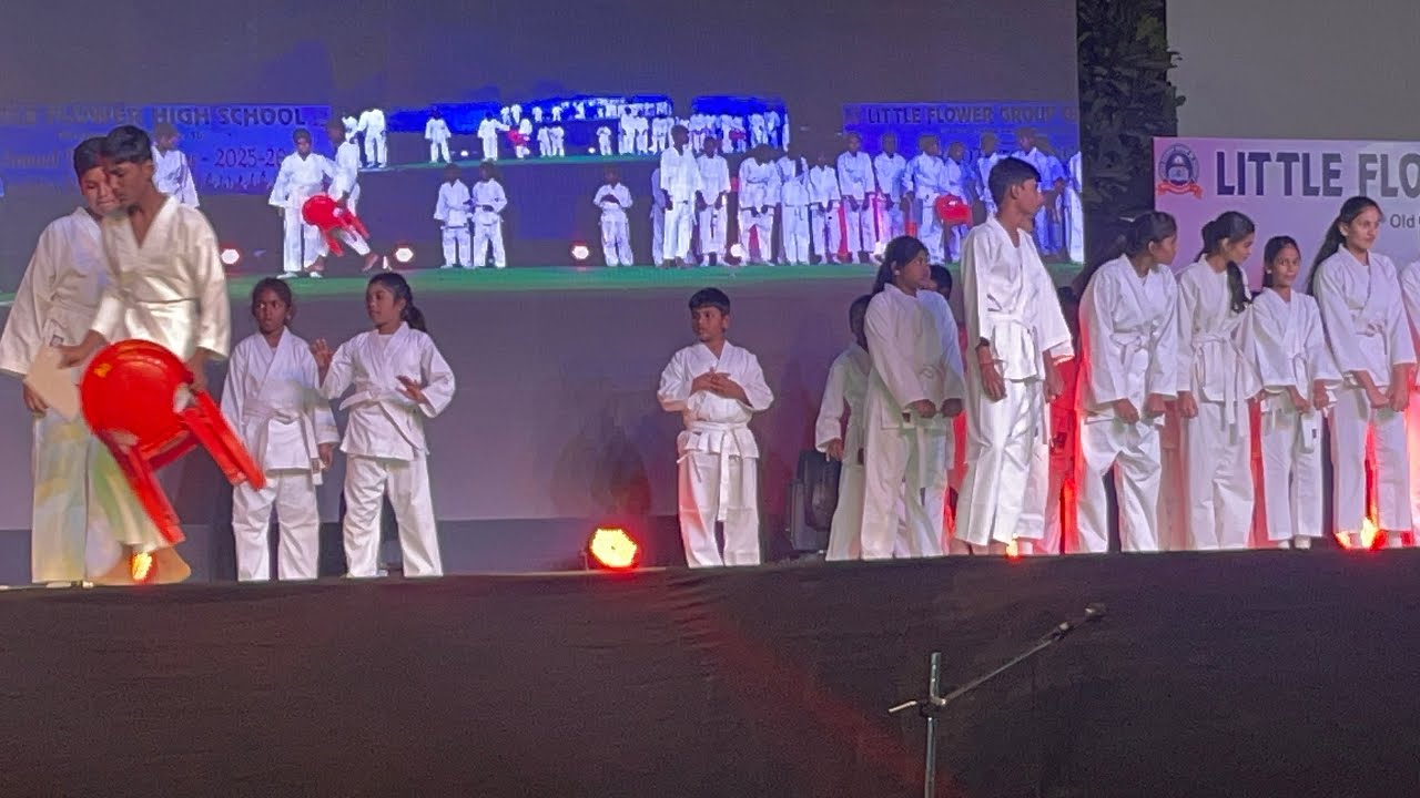 Little flower high school karate performance by laddu 