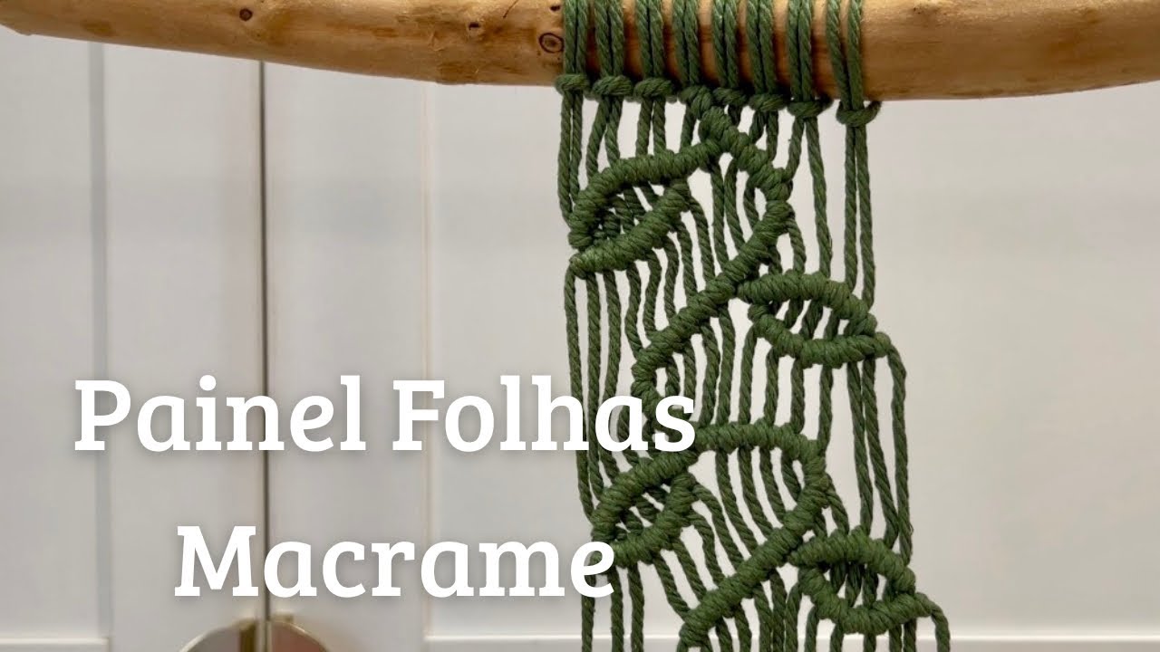 Painel de Macramê 🌿 Folhas em Nó festonê – Decoração Incrível DIY!