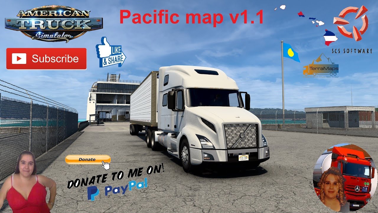 American Truck Simulator (1.44) Pacific Map v1.1 by TerraMaps New Version [1.44] + DLC's & Mods