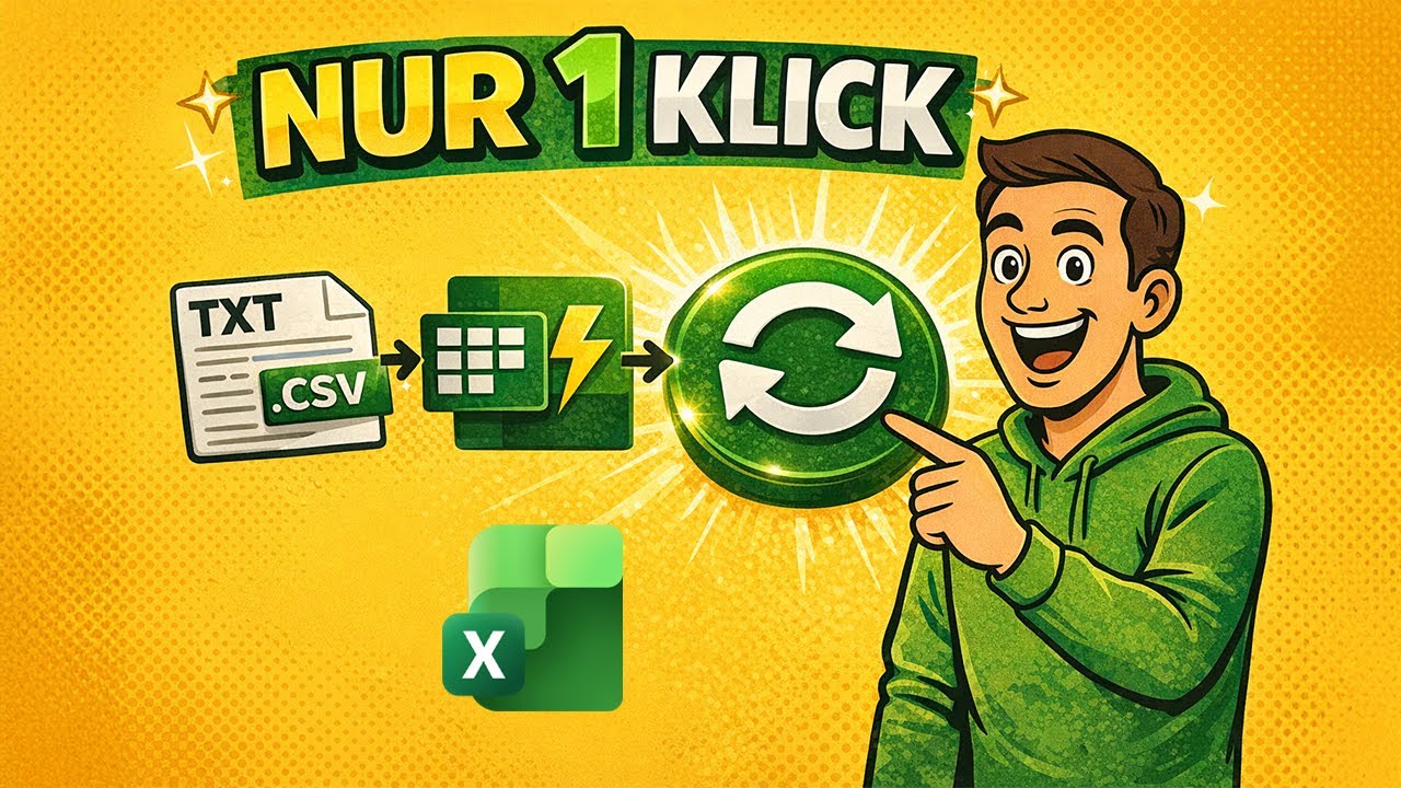 Excel Power Query: Datenimport nur noch mit 1 Klick 🚀