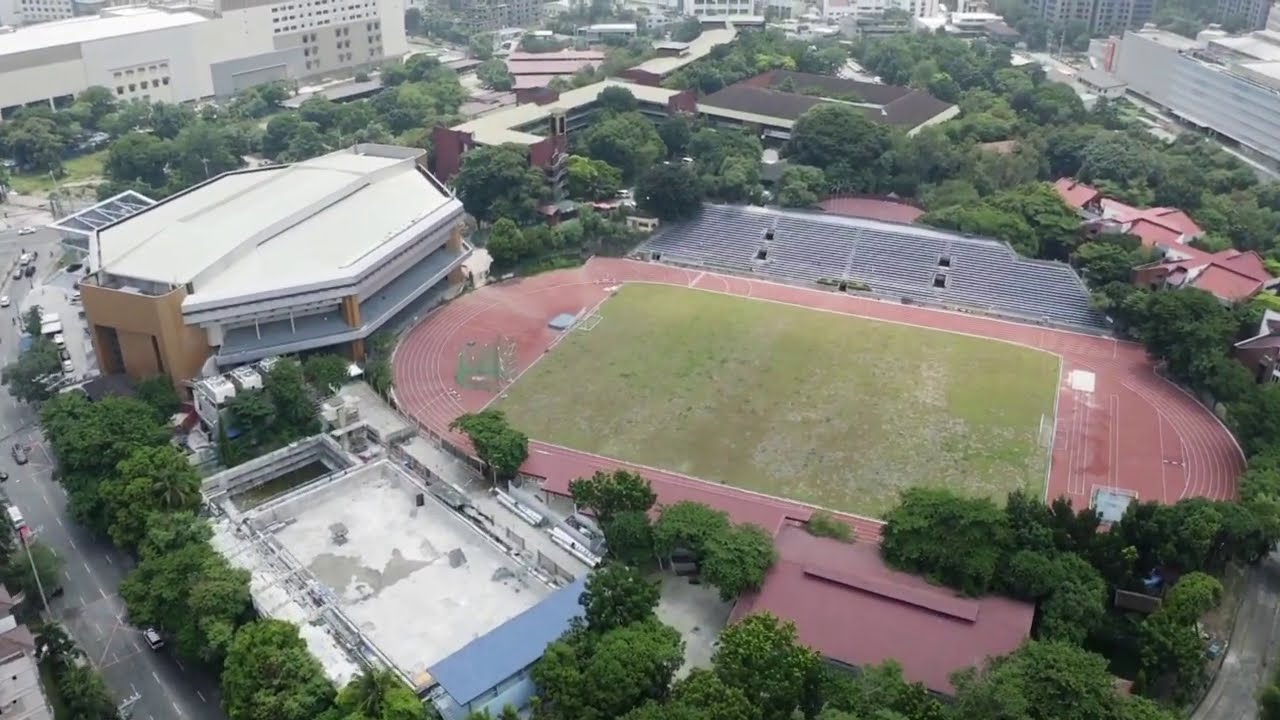 Flying around the Pasig City in dark gloomy sky