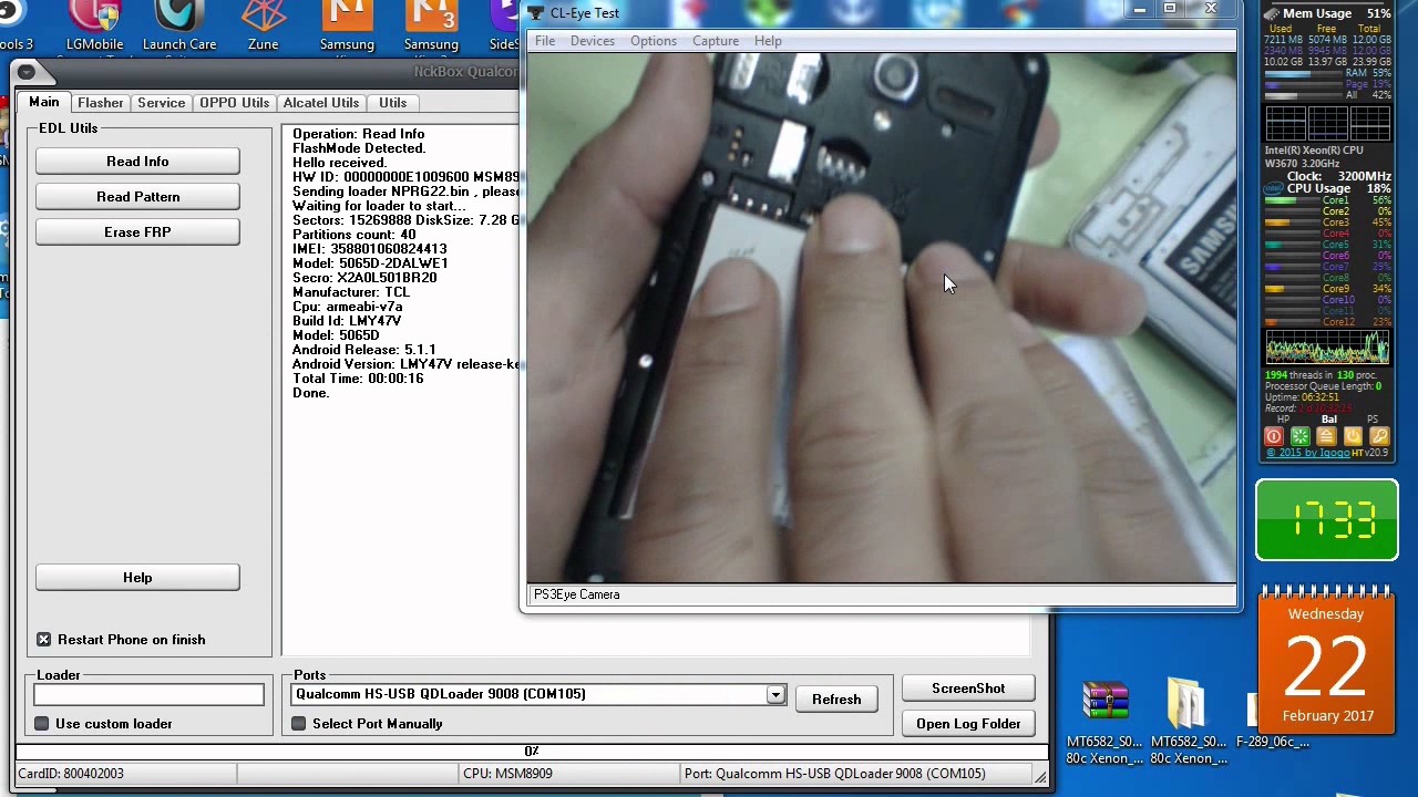 alcatel 5065d reset frp nck box qualcomm طريقة حذف حساب جوجل الكاتتيل