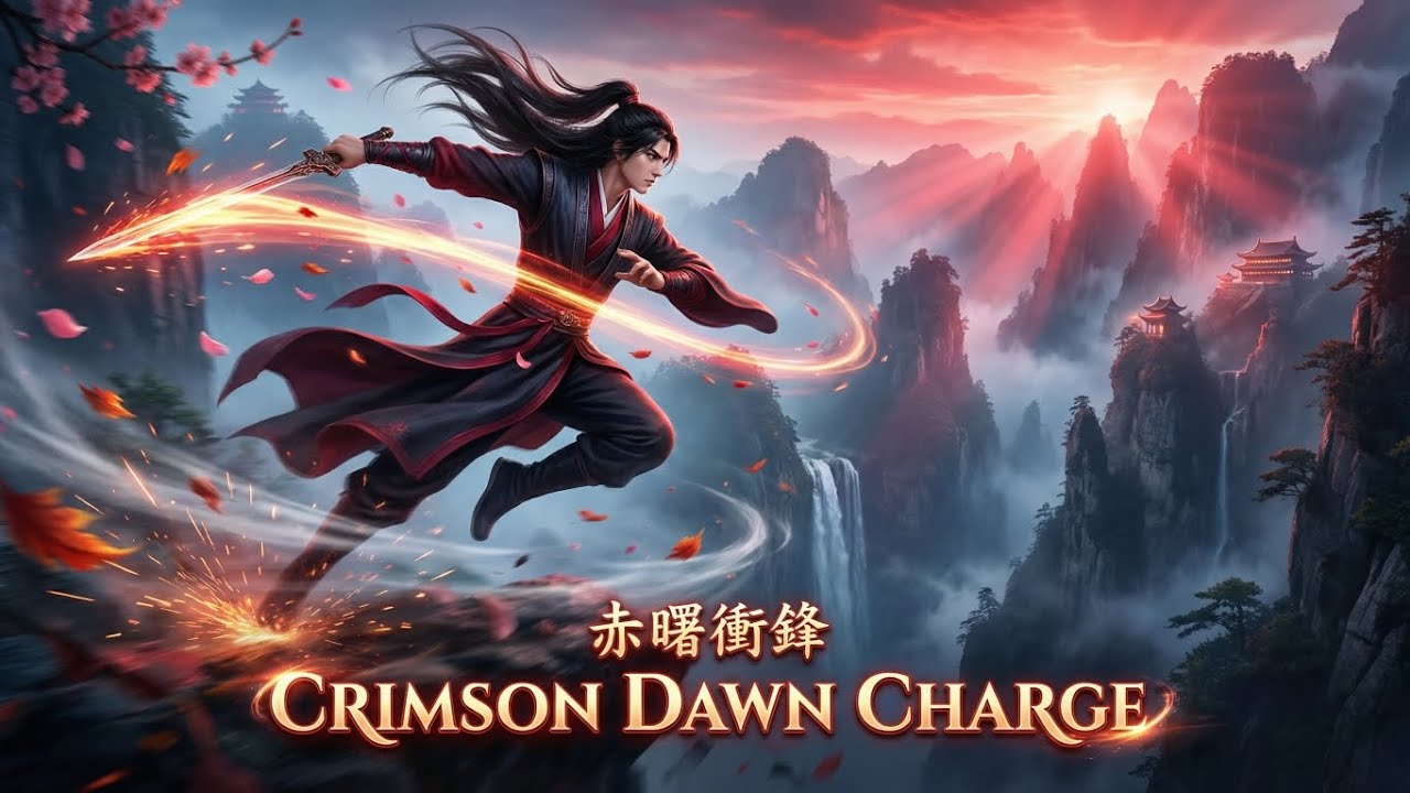 Crimson Dawn Charge | Fast Melodic Wuxia Instrumental 
