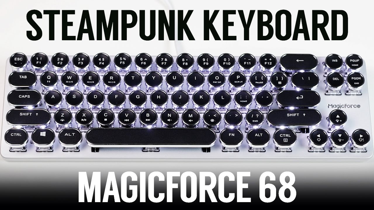 Steampunk Typewriter Keyboard! Magicforce Smart 68 Mini (Gateron Brown) Sound Test + Review