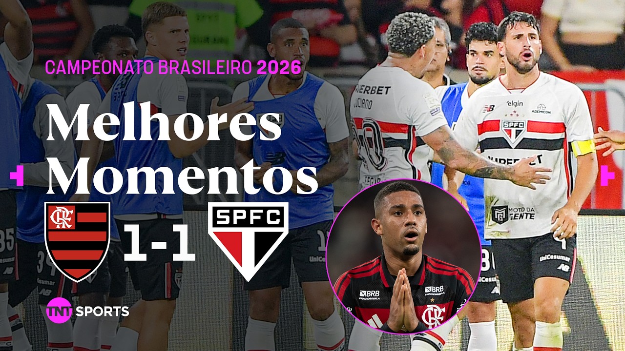 LINO TEM GOL ANULADO NOS ACR&Eacute;SCIMOS E CALLERI SALVA O TRICOLOR! FLAMENGO 1X1 S&Atilde;O PAULO