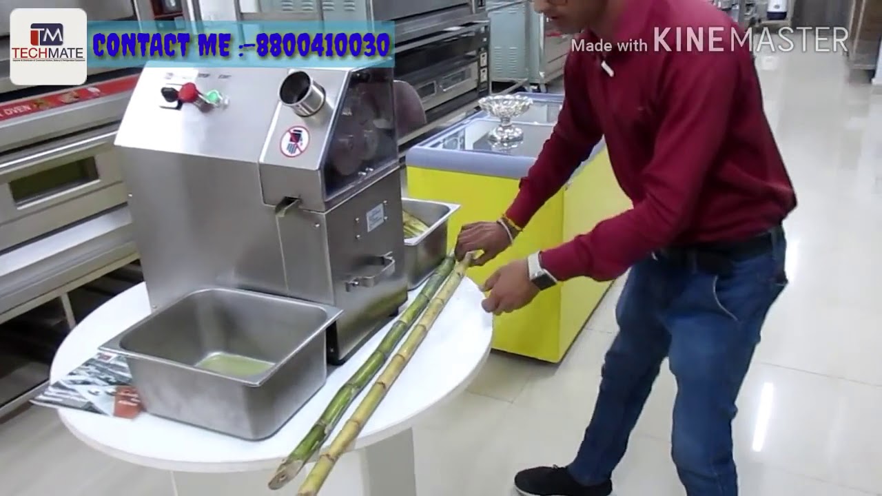 गन्ने का जूस मशीन !! Sugar Cane Machine How To Oprate Techmate TM Commercial Kitchen Equipment