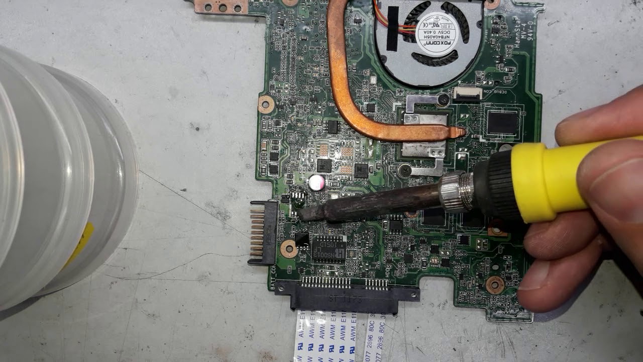Solda chip de bios tsop8 SMD f&aacute;cil com ferro de solda ponta tipo faca