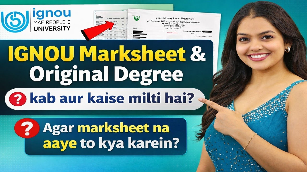 When and how will I get my final year original marksheet and degree? | IGNOU Makksheet Kab milta ...