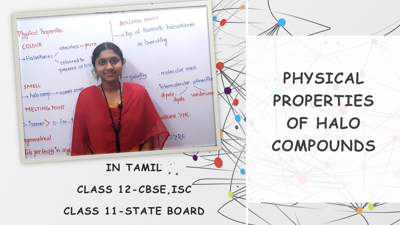 PHYSICAL PROPERTIES OF HALOALKANES AND HALOARENES|IN TAMIL|CLASS 11 & 12|