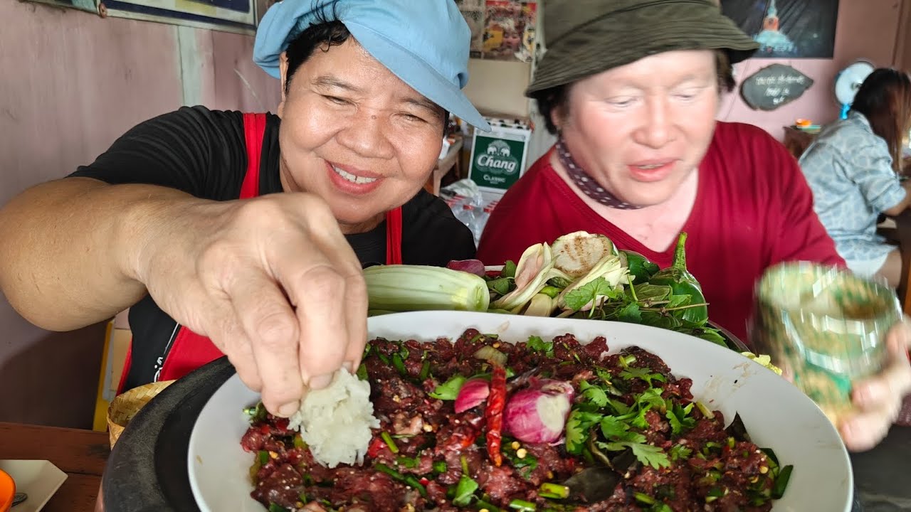 ลาบฟักแบบเหนียวๆตุ้ยคำเข้าแซ่บๆlสไตล์นายฮ้อยเผือก