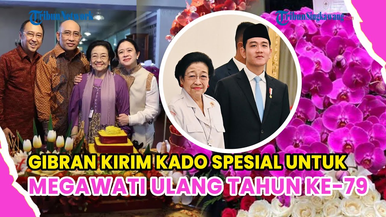 GIBRAN KIRIM KADO SPESIAL UNTUK MEGAWATI RAYAKAN ULANG TAHUN KE-79: BUNGA ANGGREK DAN MAWAR JUMBO