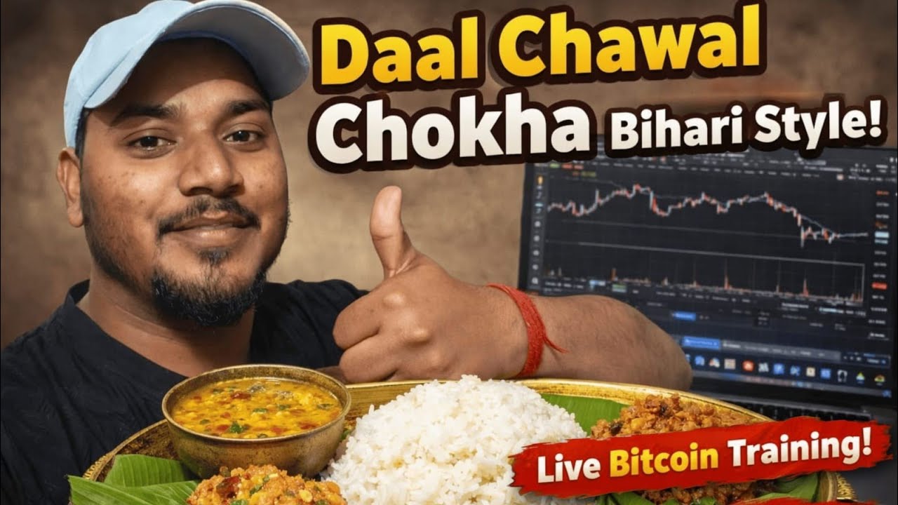 Desi Khana 🍚 & Crypto Kamai 💰 | Live Bitcoin Training Hindi