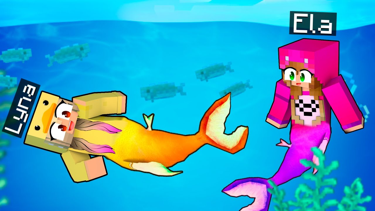 MINECRAFT PERO SOMOS SIRENAS CON ELA!!