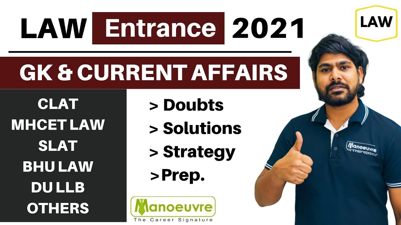 Law Entrance 2021 -  Gk & Current Affairs - Master Strategy : Doubts Vs Solutions | How to Prepare..