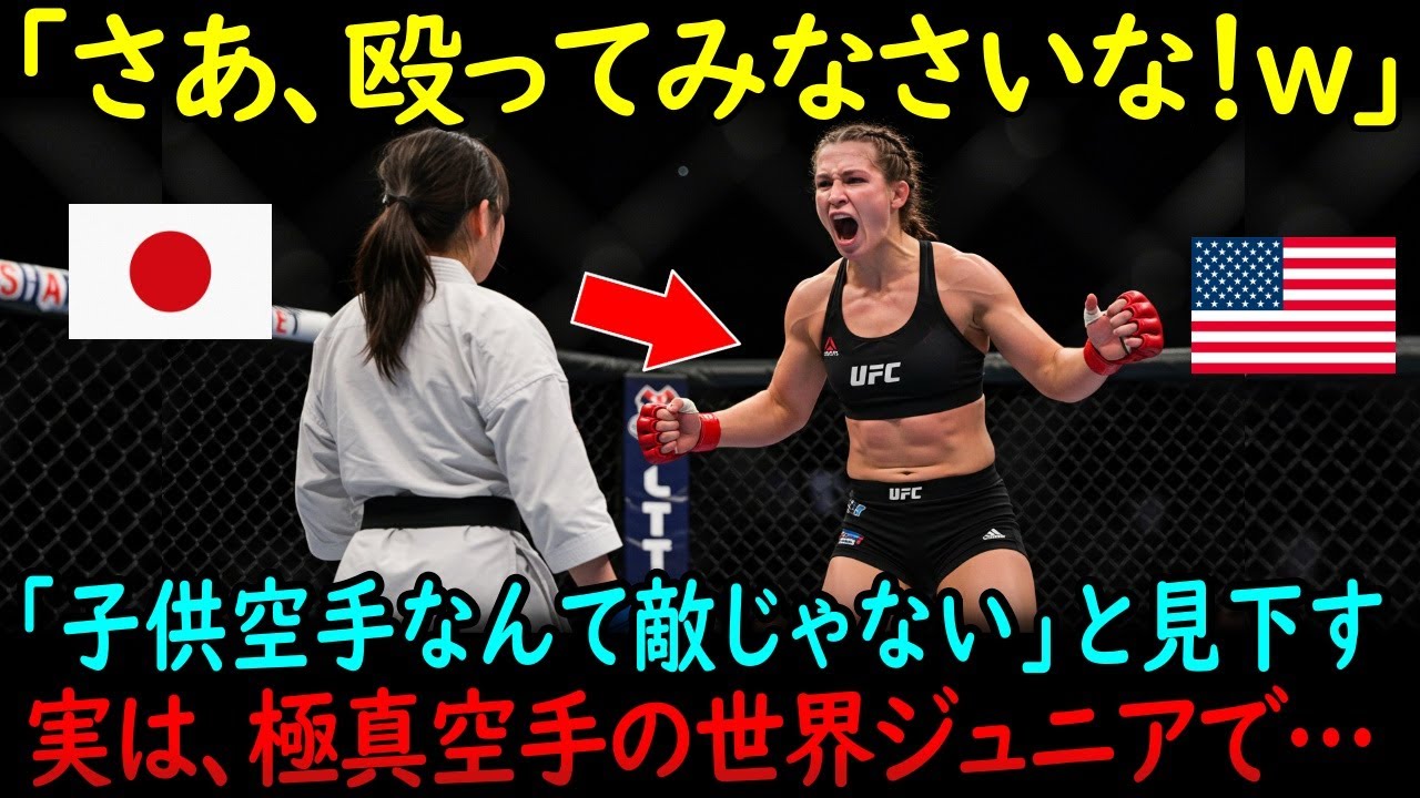 「ちびっこ空手と対戦？準備運動にもならないわｗ」米国のMMA女子選手が日本の空手少女を侮辱&hellip;しかし、彼女は極真空手の世界ジュニアで&hellip;【海外の反応】