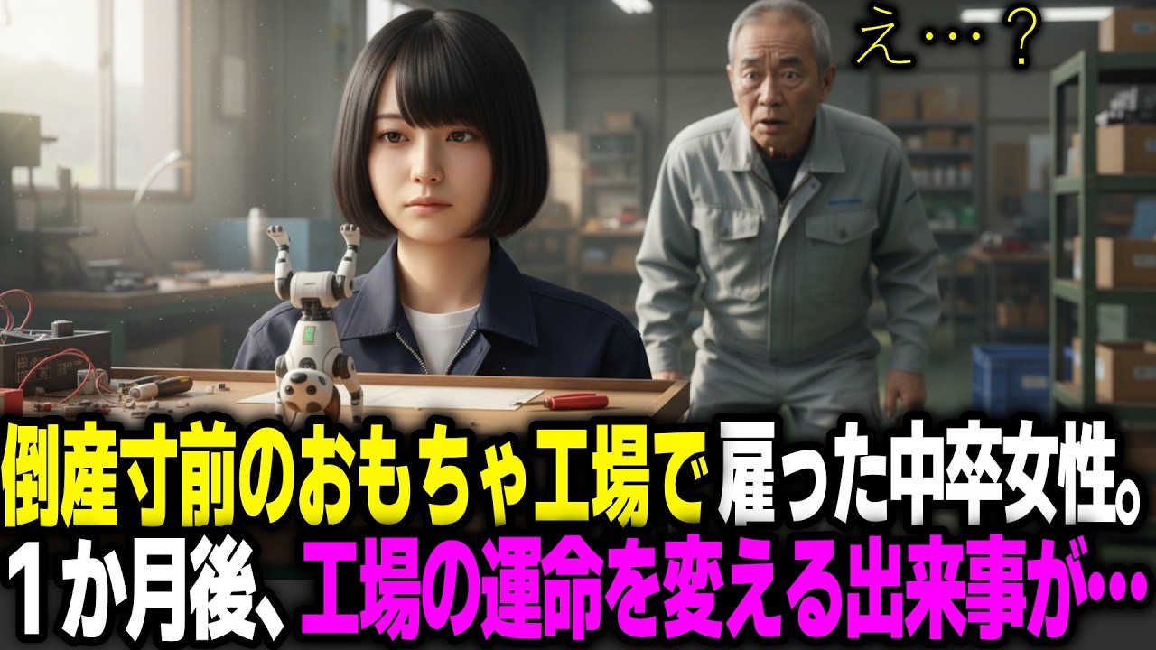 倒産寸前のおもちゃ工場で倉庫整理として雇った中卒女性。１か月後、工場の運命を変える出来事が…