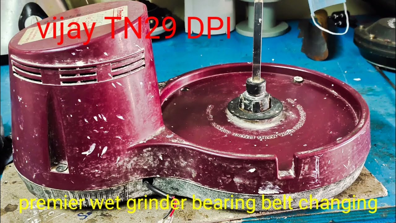premier wet grinder table top bearing belt changing.##