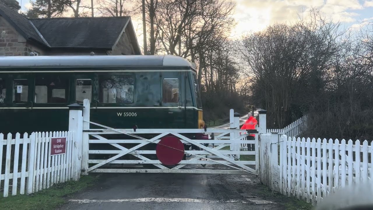 Idridgehay Station Level Crossing, Ecclesbourne Valley Railway.